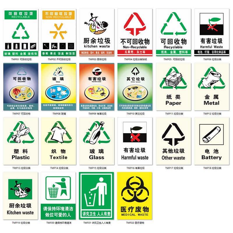 定制垃圾桶标签 垃圾分类的精准导航，从一张小小标签开始